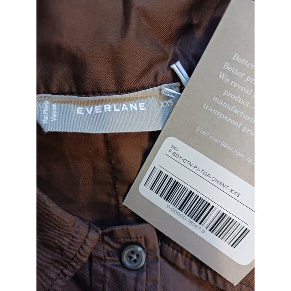 NWT Everlane Long Sleeve Button Down Cotton Crop Shirt XXS - Picture 6 of 7